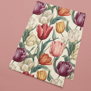 Tulip Flower Floral Easter  Tea Towel