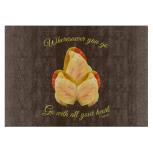 Tulip Flower Go With Your Heart Inspirational Cutting Board