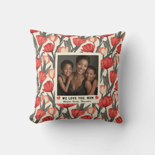 Tulip Flower Mother Birthday Mum Photo Couch Cushion
