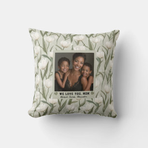Tulip Flower Mother Birthday Mum Photo Couch Cushion