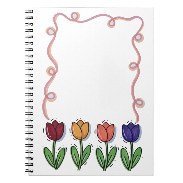 Tulip flower notebook (Front)
