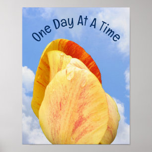 Tulip Flower One Day At A Time Inspirational Poster