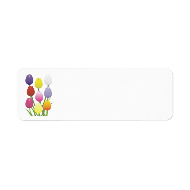 Tulip Flower Return Address Label (Front)