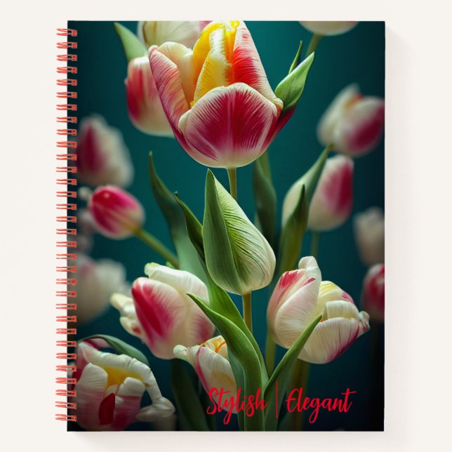 Tulip Flower Spiral Notebook (Front)