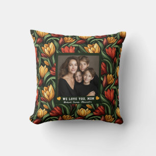 Tulip Flower StepMom Mama Mum Birthday Unique Cushion