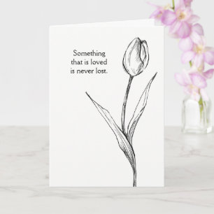 Tulip Flower Sympathy Card Loss Funeral Memorial