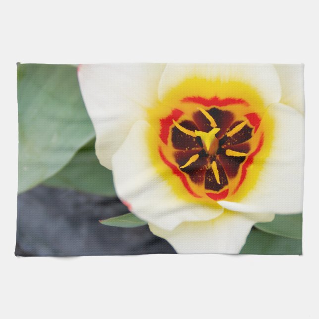 Tulip flower tea towel (Horizontal)