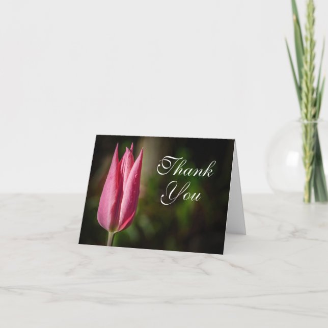 Tulip Flower Thank You Card (Front)