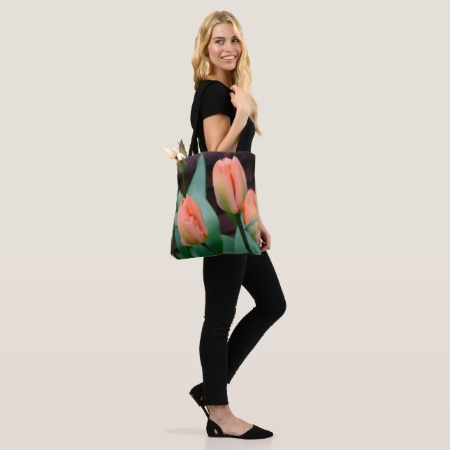 Tulip Flower Tote Bag (On Model)