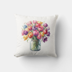 Tulip Flower Vase Cushion
