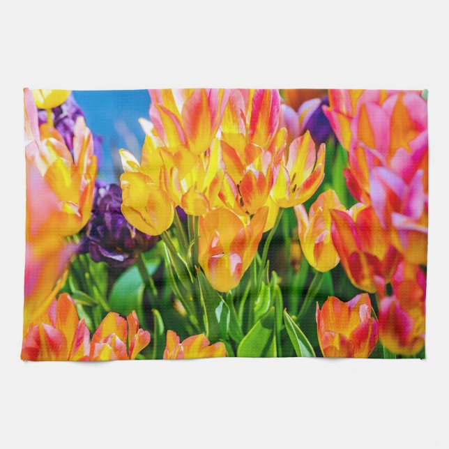 Tulip Flowers - Flourish Tea Towel (Horizontal)