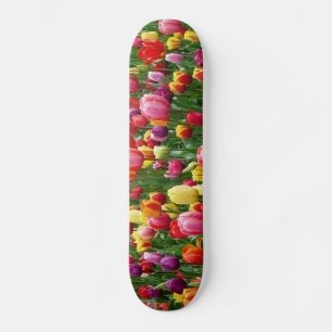 Tulip Flowers Garden Banner Skateboard