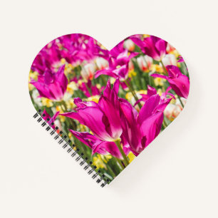 Tulip Flowers in Fuchsia Notebook