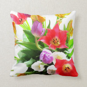 Tulip Flowers Pattern Cushion
