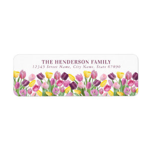 Tulip Flowers Return Address Labels