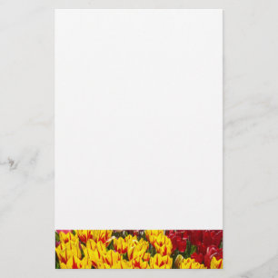 Tulip Flowers Stationery Spring Yellow Tulips