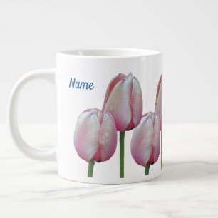 Tulip Flowers Your Name Personalised   Large Coffee Mug
