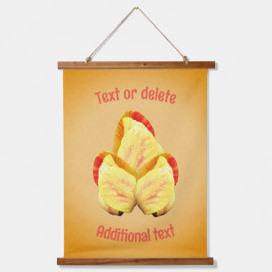 Tulip Flowers Your Text Personalised Hanging Tapestry