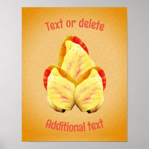 Tulip Flowers Your Text Personalised   Poster