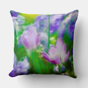 Tulip garden, Giverny, France Cushion