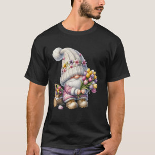 Tulip Garden Gnome Dad For Funny Gardener Floral S T-Shirt