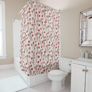Tulip Garden In Pinks Shower Curtain