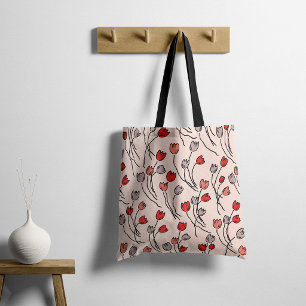 Tulip Garden In Pinks Tote Bag