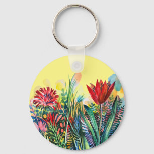 Tulip garden magnet key ring