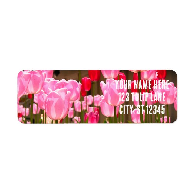TULIP GARDEN RETURN ADDRESS LABEL (Front)