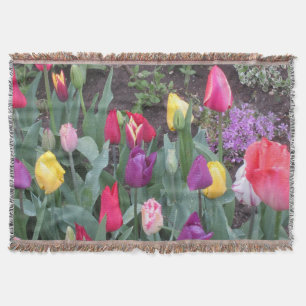 Tulip Garden Throw Blanket