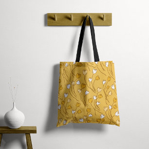Tulip Garden Yellow Mustard Tote Bag