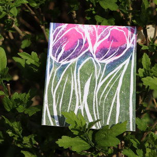 Tulip Gardening Art                                Postcard