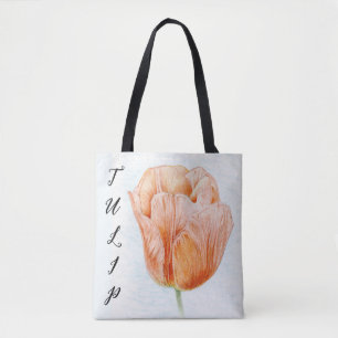 Tulip in Beautiful Peach Color Tote Bag