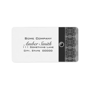 Tulip Lace Book Cover Set (Black And White) Label
