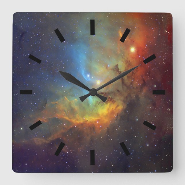 Tulip Nebula SH2-101 NASA Square Wall Clock (Front)