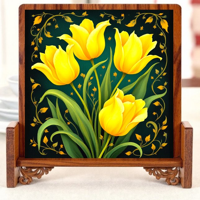 Tulip Noir Ceramic Tile (Creator Uploaded)