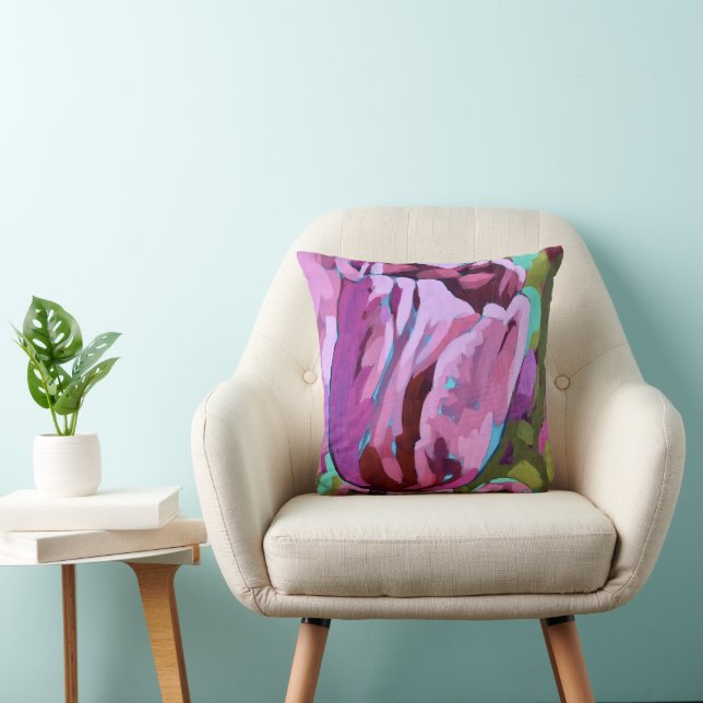 Tulip Painting - Double Sided Cushion (Chair)