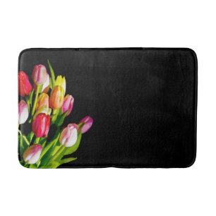 Tulip Painting - Original Flower Art Bath Mat