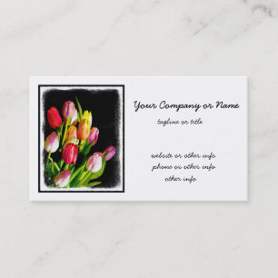 Tulip Painting - Original Flower Art Business Card