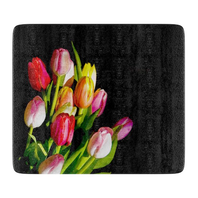 Tulip Painting - Original Flower Art Cutting Board (Front)