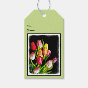 Tulip Painting - Original Flower Art Gift Tags