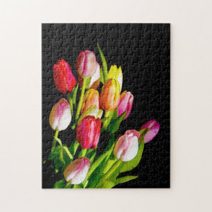 Tulip Painting - Original Flower Art Jigsaw Puzzle
