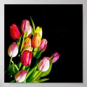 Tulip Painting - Original Flower Art Poster