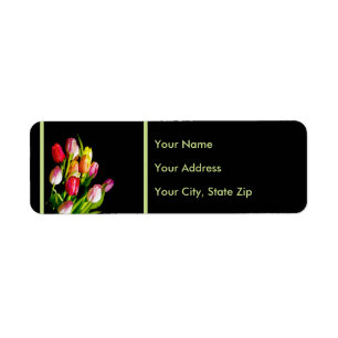 Tulip Painting - Original Flower Art Return Address Label