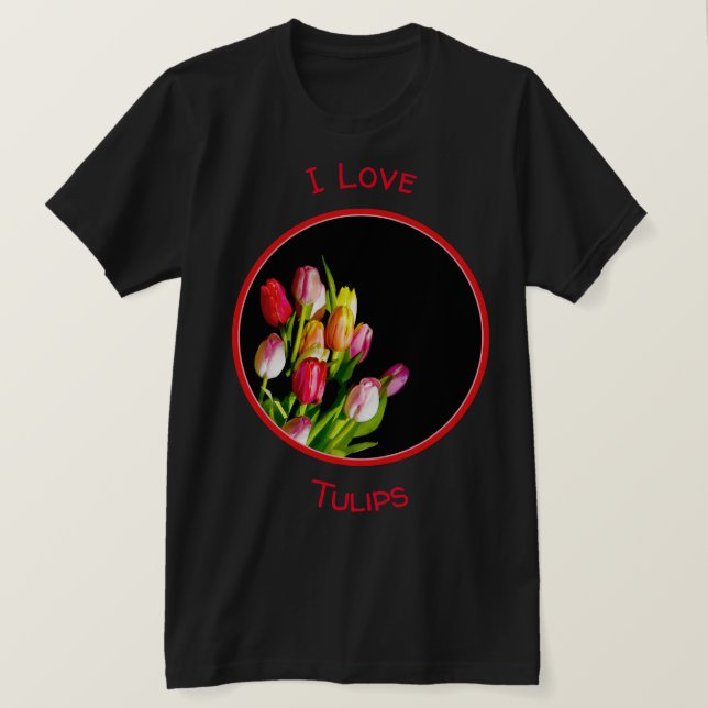 Tulip Painting - Original Flower Art T-Shirt (Design Front)