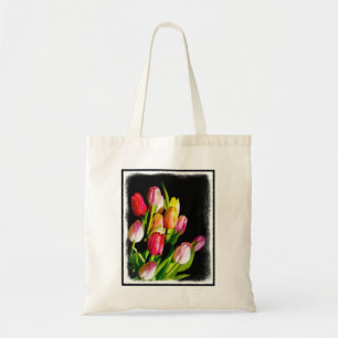 Tulip Painting - Original Flower Art Tote Bag