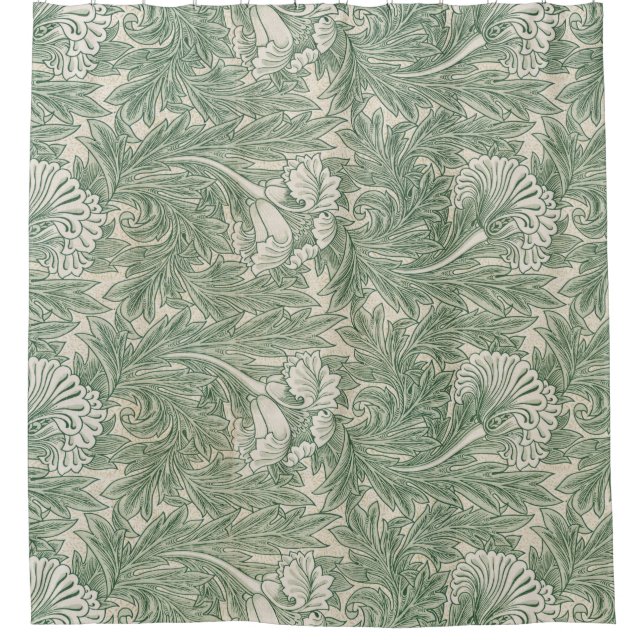 Tulip Pattern (by William Morris) Shower Curtain (Front)