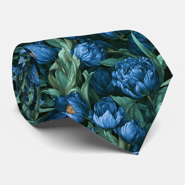Tulip Pattern Groom Vineyard Wedding Tie (Rolled)