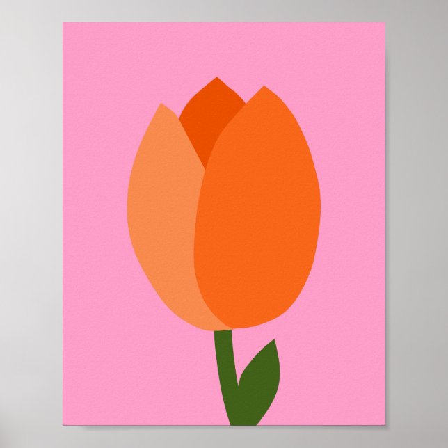 Tulip Pink And Orange Poster (Front)