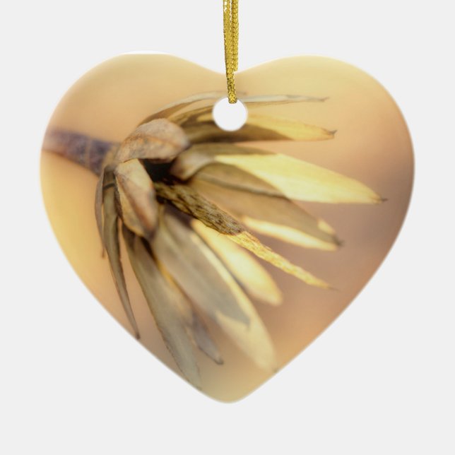 Tulip Poplar Empty Seed Pod Ceramic Tree Decoration (Front)